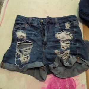 Distressed Denim Women Shorts